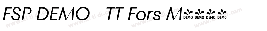 FSP DEMO   TT Fors M字体转换